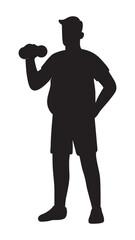 Older people exercising illustration 
