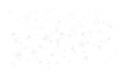 Isolated snowflakes and soft white rounds for design