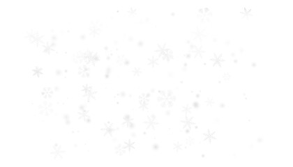 Isolated snowflakes and soft white rounds for design