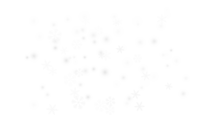 Abstract snowflakes and soft circles on transparent background