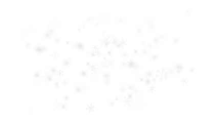 Abstract snowflakes and soft circles on transparent background