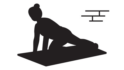 Older people exercising illustration 
