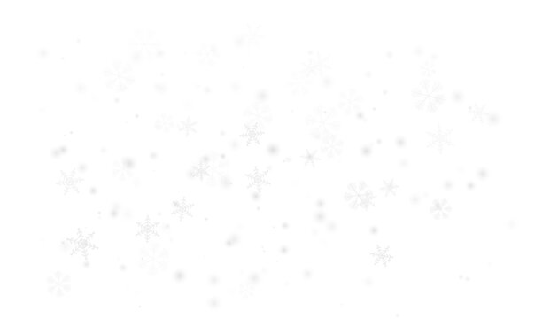 Isolated snowflakes and soft white rounds for design
