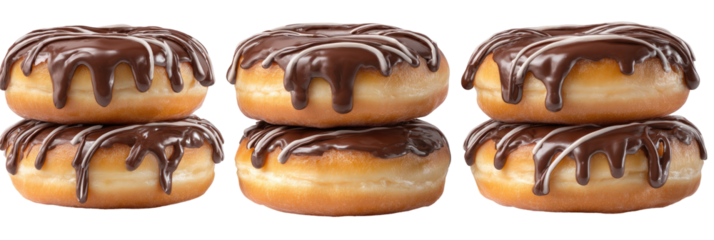 Stacked Chocolate-Glazed Donuts