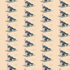 Older people exercising illustration 
