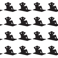 Older people exercising illustration 
