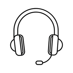 headphones icon on white background