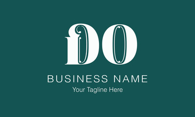 DO D do initial logo | initial based abstract modern minimal creative logo, vector template image. luxury logotype logo, real estate homie logo. typography logo. initials logo