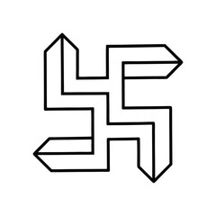 swastik symbol on white background.