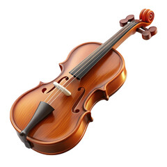 Fototapeta premium 3d classical violin isolated on transparent background