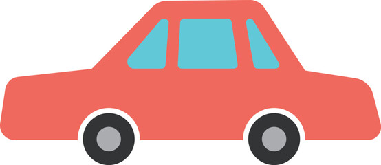 赤い車のイラスト