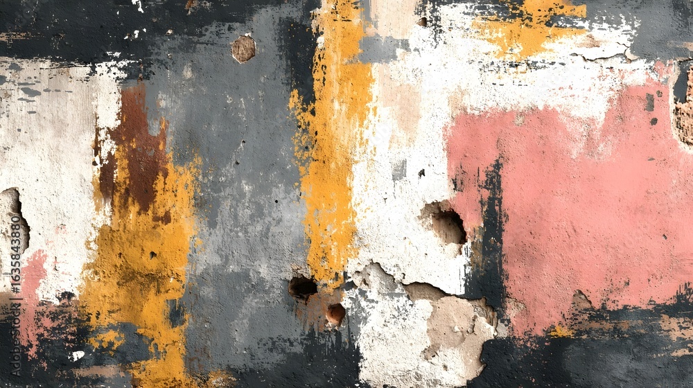 Poster abstract grunge illust n with a weathered textured background aged and distressed paper like surface