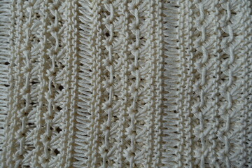 light beige handmade crochet lacy fabric texture
