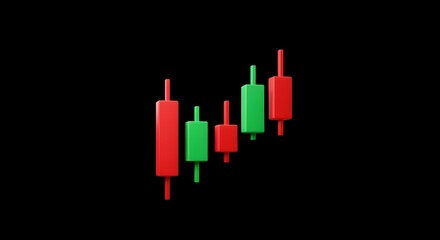 Red and green candlestick chart showing price action—ideal for crypto, forex, or stock market analysis visuals.