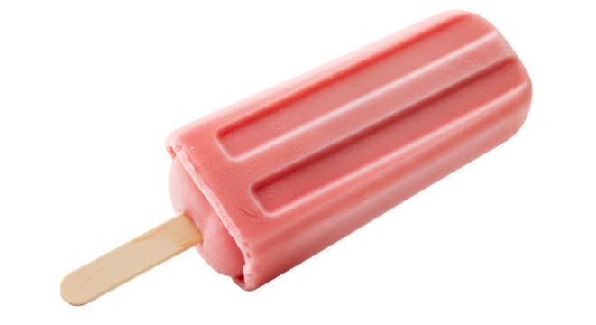 Red ice cream popsicle isolated on a white background - Powered by Adobe