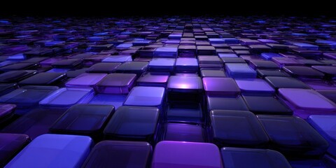 Obraz premium A Patterned Field of Purple Cubes