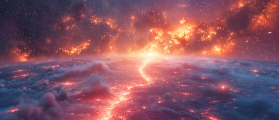 Fototapeta premium Cosmic Data Streams