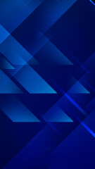Abstract deep blue background featuring overlapping geometric shapes and sharp diagonal lines, creating a dynamic business or technology wallpaper