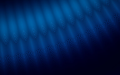 Abstract deep blue background with a subtle geometric heart-like pattern and strong diagonal gradient creating depth and shadow