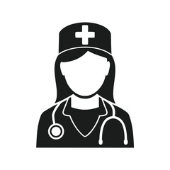 Monochromatic Illustration of a Skilled Healthcare Professional Themed Medical Expertise and Commitment to Well being in Healthcare Services