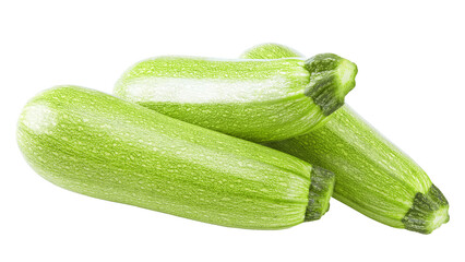 zucchini or marrow isolated on white background. clipping path