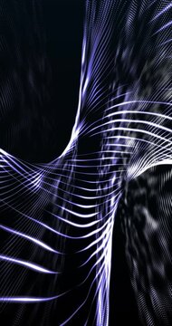 Fractal shape flashing. Loop. 4K Vertical