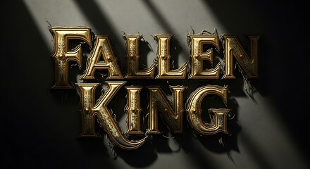 Fallen King Gold Lettering Art