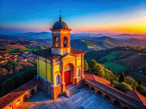 Drone View Loggiato Erasmo Valvasone, Italy: Stunning Architecture Aerial Photography