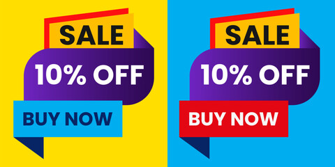Label sale off 10% vector design