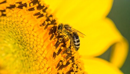 Honeybee on a Sunflower