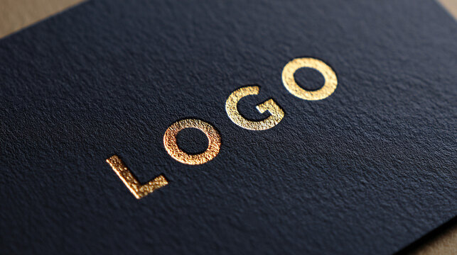 Gold Foil Business Card Mockup in Minimalist Style
