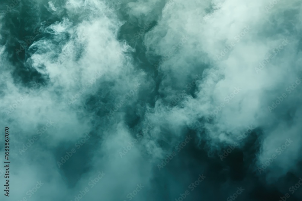 Poster timelapse captures mist flowing through dense clouds in a serene natural environment, time-lapse of 