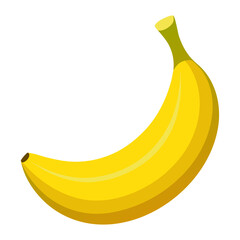 banana on white background