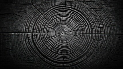 Fototapeta premium Closeup Dark Wood Texture With Tree Rings
