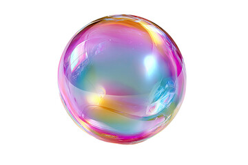 A vibrant, iridescent bubble