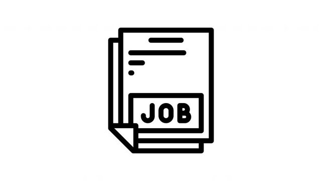 job description minimalist stroke animation