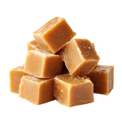 Pile of light brown caramel candies