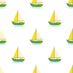 sailboat seamless pattern