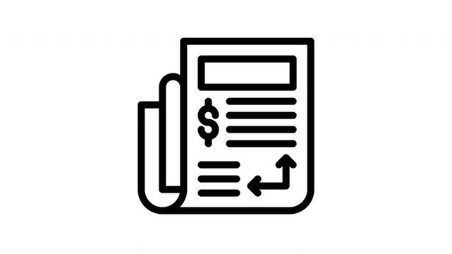 financial minimalist stroke animation