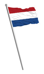 Netherlands vector flag and ribbon. This file is suitable for digital editing and printing in any size. isolated on white background, with a charming design,	