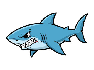 Menacing Shark: A fierce shark with a formidable presence glares menacingly, capturing the raw power of this ocean predator, teeth bared in a display of untamed ferocity.