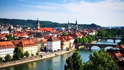 Fototapeta premium European city skyline