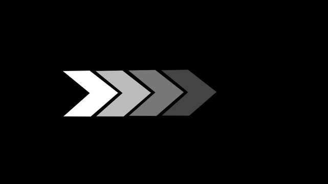 White glowing wright arrows. Glowing Arrows on a Black Background. 3d rendering glowing up arrow abstract background.signal icon.