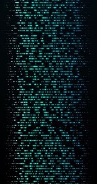 Blue signals flashing in screen. Loop. 4K Vertical