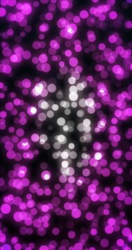 Bokeh particles defocused floating. Loop. 4K Vertical