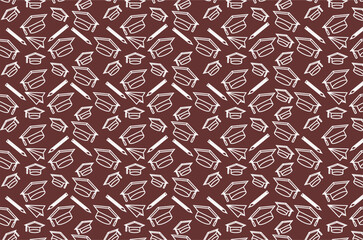 Seamless pattern of school-related icons. Set of school supply icons. Doodle school supplies icon. Back to school with school attributes icon. Education-theme icon collections.