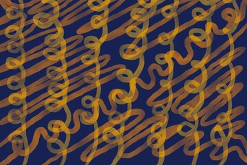 Colorful abstract patterns with swirling lines and shapes set against a dark background create an engaging visual experience