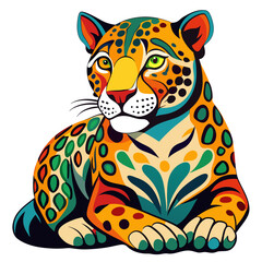 leopard on a white background