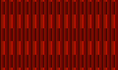 Abstract red vertical striped pattern with dark rectangular outlines and metallic glow, seamless geometric background for presentation or product display concepts	