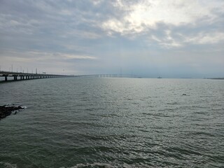 Korea, West Sea, Incheon Sea, and Incheon Bridge